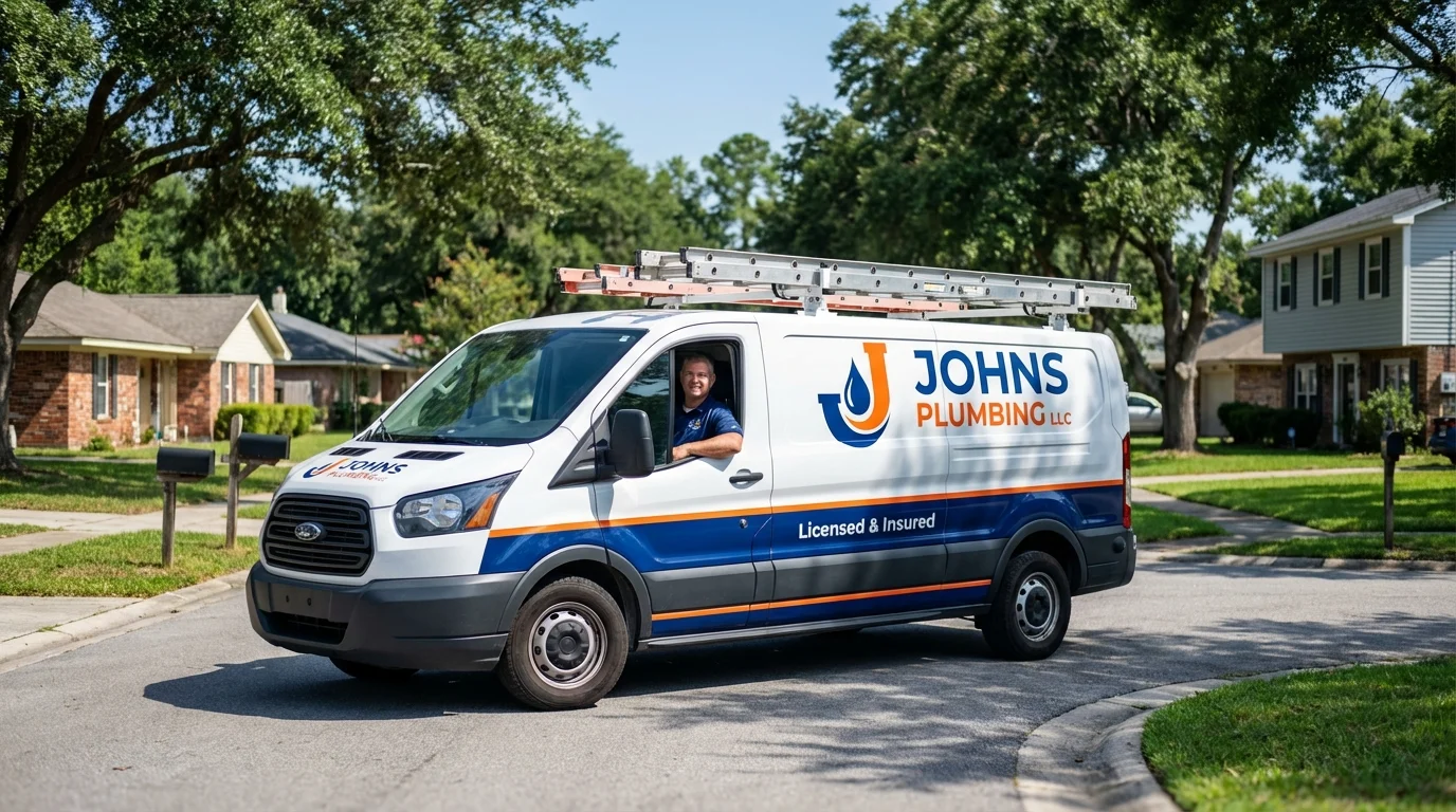 Johns Plumbing LLC service van in Mechanicsburg, PA